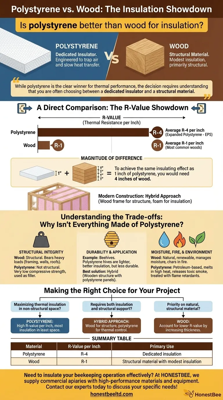 ¿Es el poliestireno mejor que la madera para el aislamiento? Maximice el rendimiento térmico para su proyecto Guía Visual
