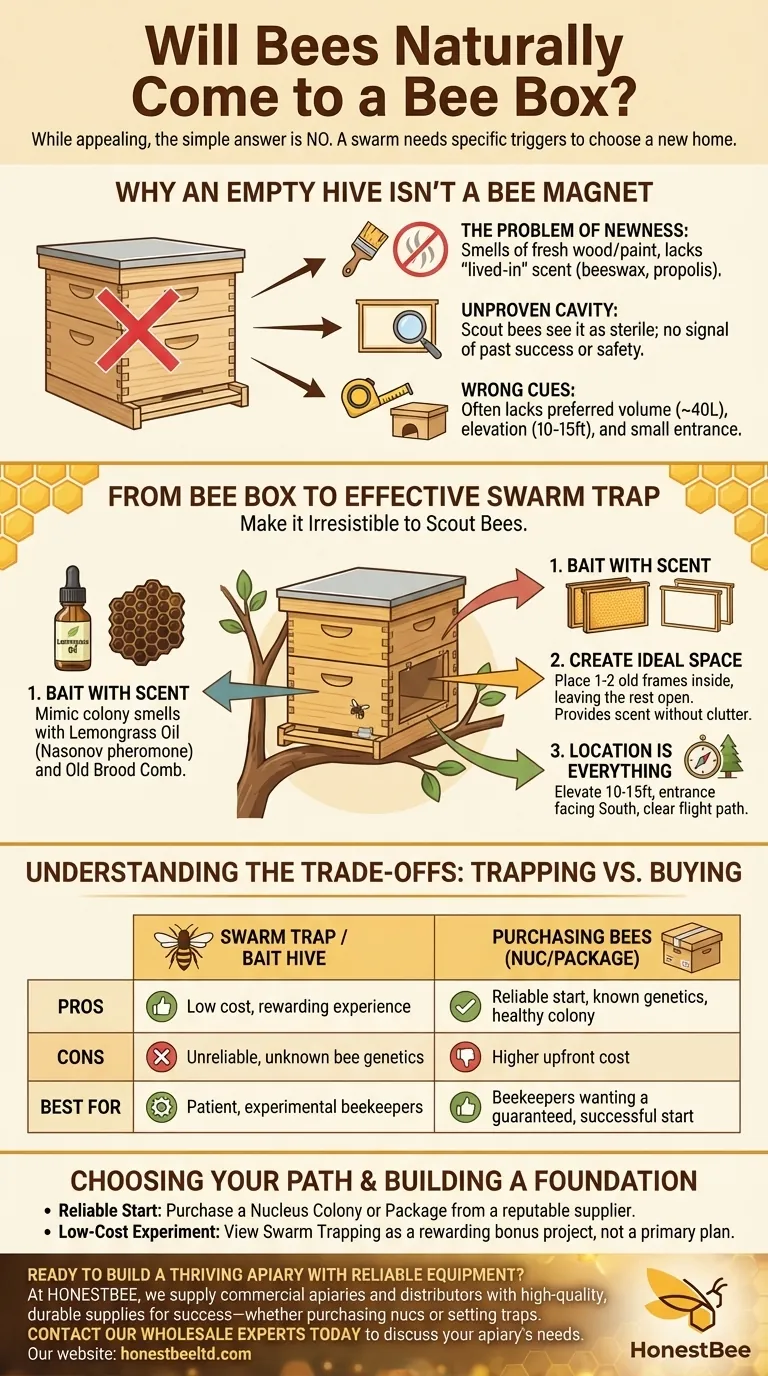 Will bees naturally come to a bee box? How to Successfully Attract Your First Swarm Visual Guide