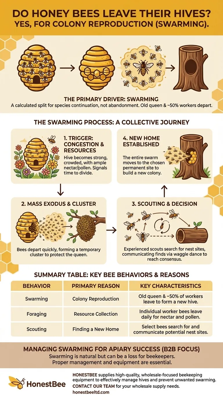 Do honey bees leave their hives? Understanding the Critical Role of Swarming Visual Guide
