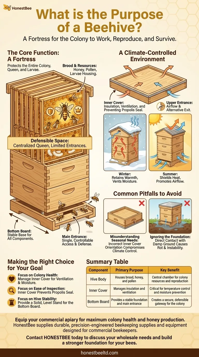 What is the purpose of a beehive? A Fortress for Colony Health and Productivity Visual Guide
