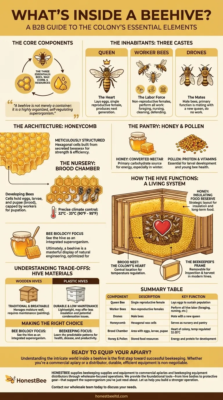 What is inside bee hives? A Guide to the Superorganism's Structure Visual Guide