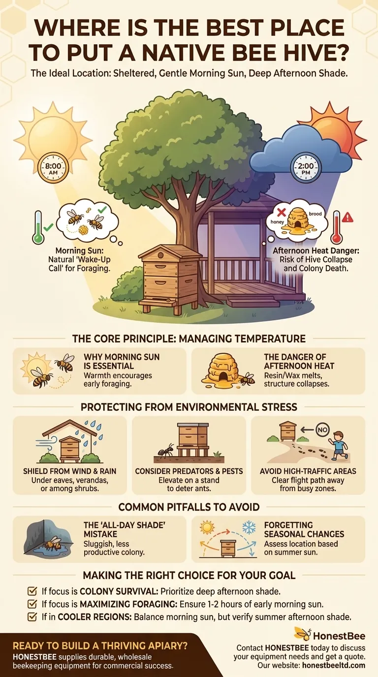 ¿Cuál es el mejor lugar para colocar una colmena de abejas nativas? Asegure la supervivencia de la colonia con una ubicación perfecta Guía Visual