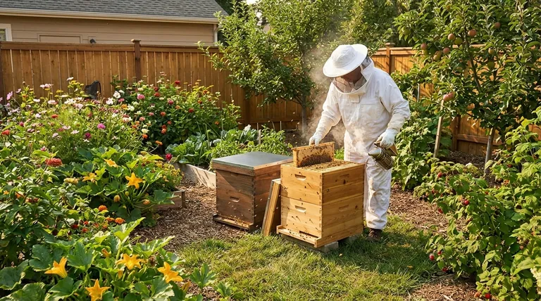 마당에 벌집을 두는 것이 좋을까요? 향상된 수분과 지역 꿀을 얻으세요