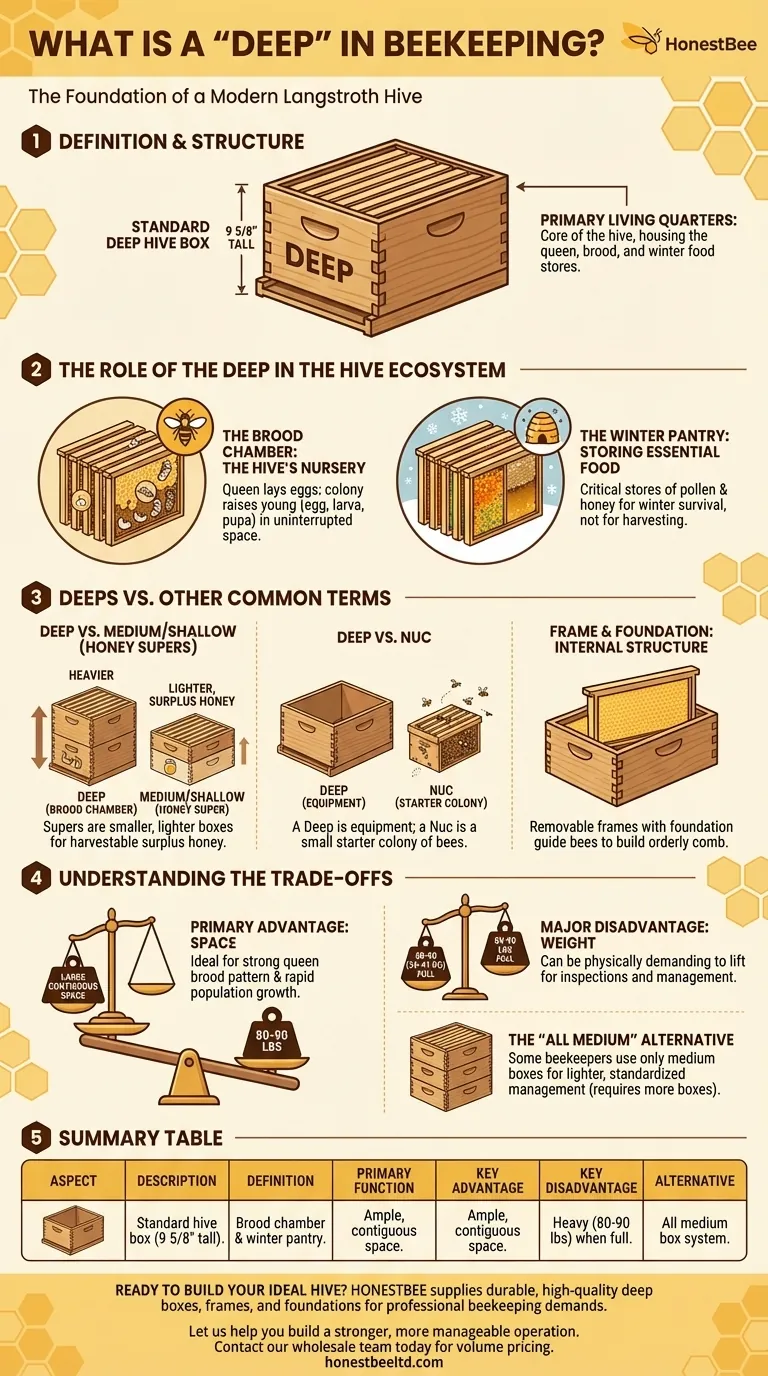 What is a deep in beekeeping? The Foundation of a Strong Hive Visual Guide