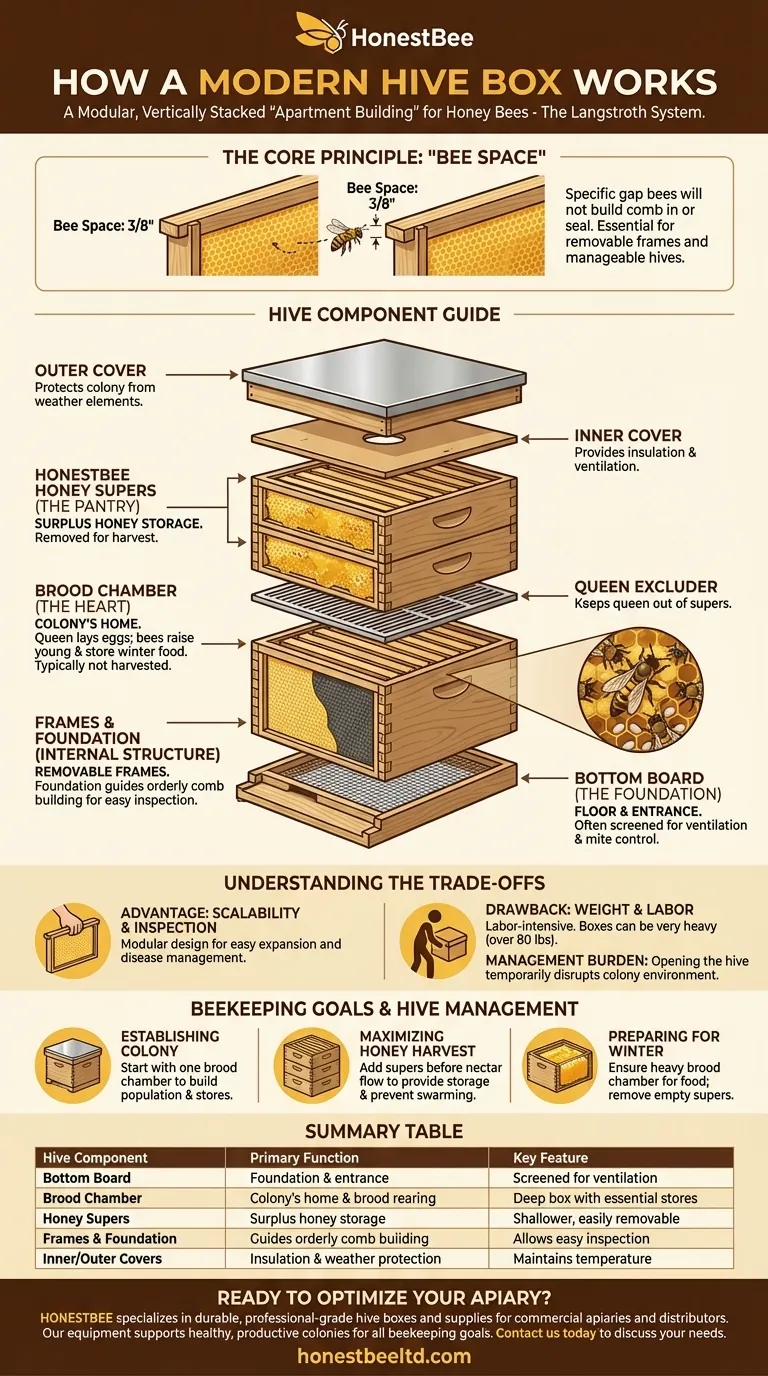 벌통은 어떻게 작동할까요? 양봉가를 위한 랭스트로스 벌통 시스템 가이드 시각적 가이드