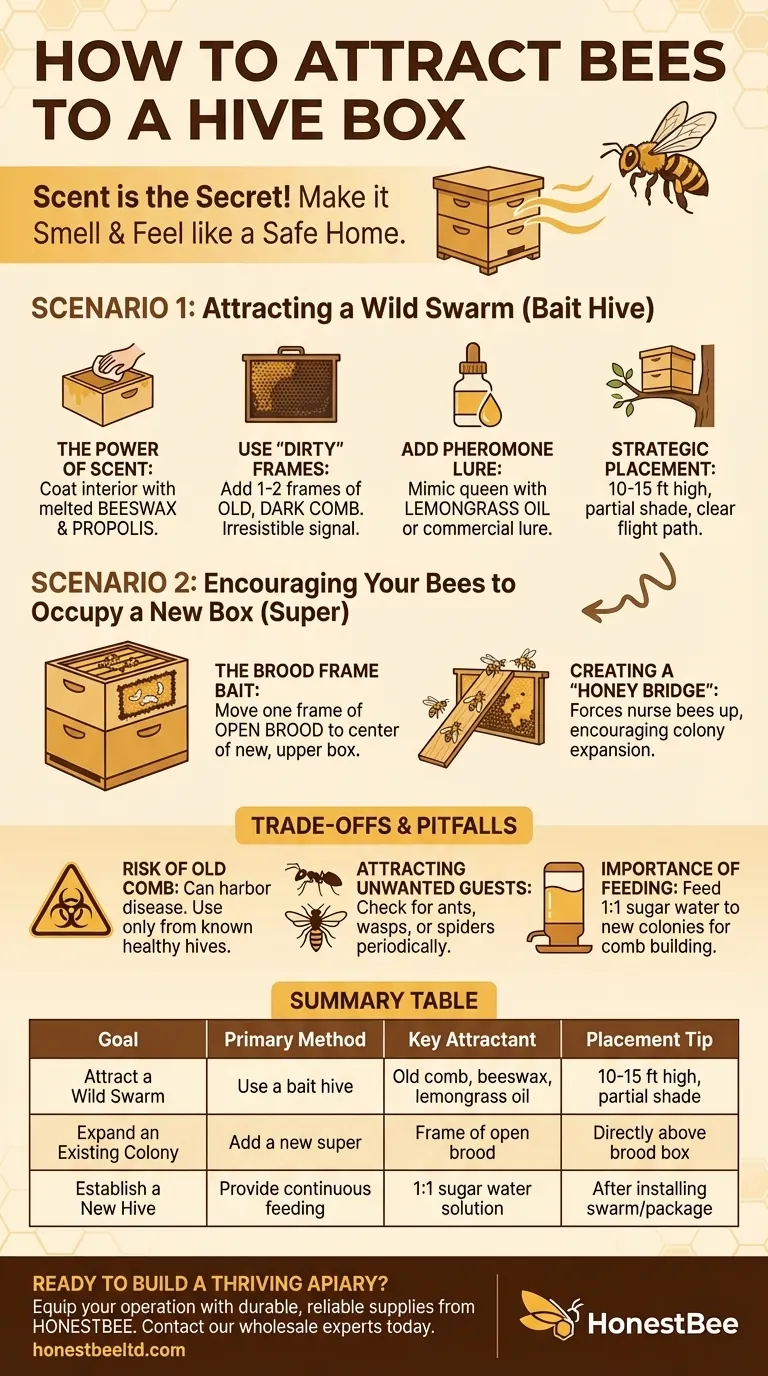 How to attract bees to a hive box? Proven Methods for Swarm Capture & Colony Expansion Visual Guide