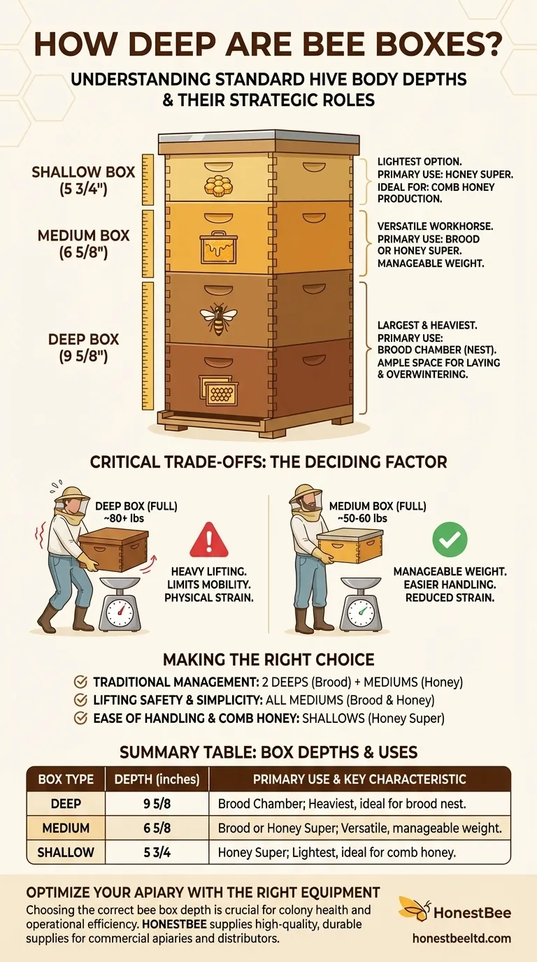 How deep are bee boxes? Choose the Right Size for Hive Health and Harvest Efficiency Visual Guide