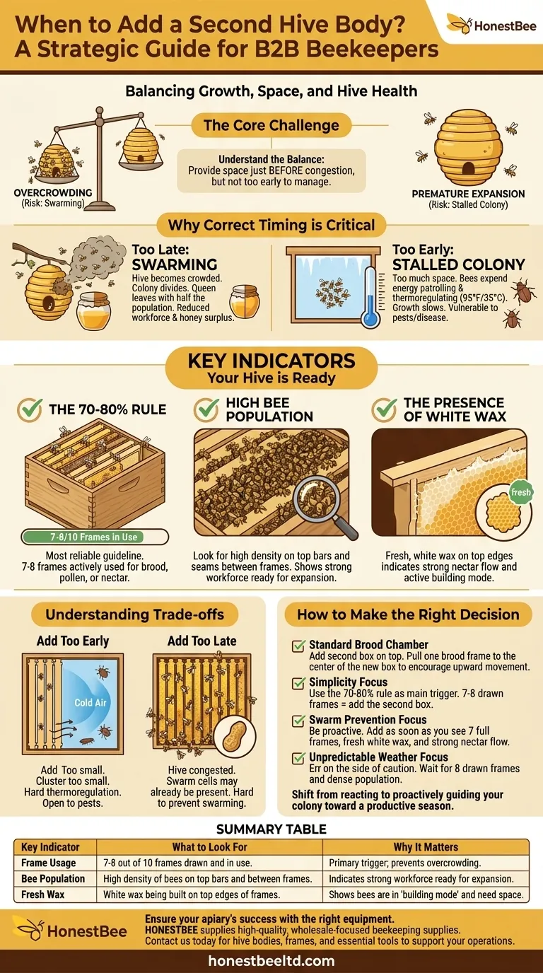 When to add a second hive body? Master the Timing for a Thriving Colony Visual Guide