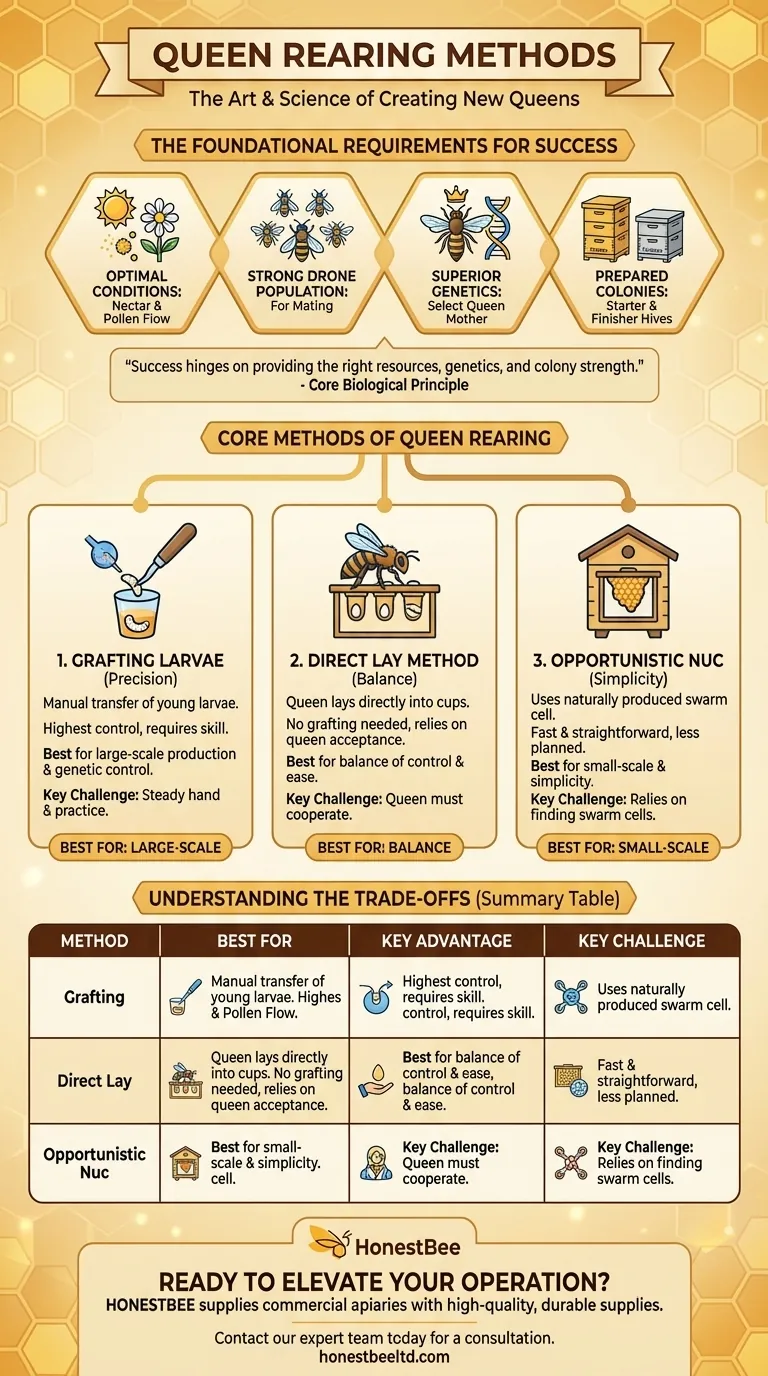 What are the methods of queen rearing? Master Grafting, Direct Lay & More Visual Guide