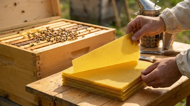 蜂蜡巢础片如何提高养蜂效率?促进蜂蜜生产和蜂群管理