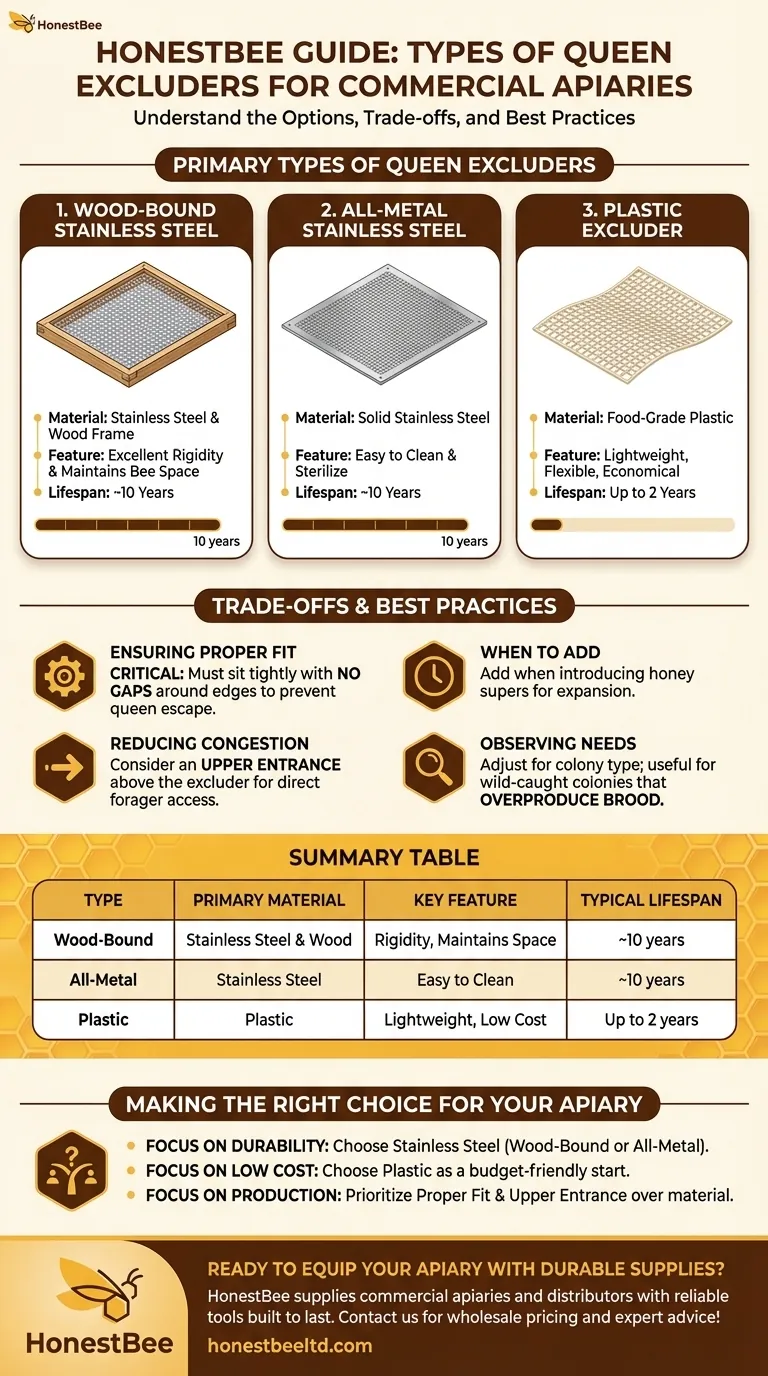 What types of queen excluders are available for beekeepers? Choose the Right Tool for Your Hive Visual Guide
