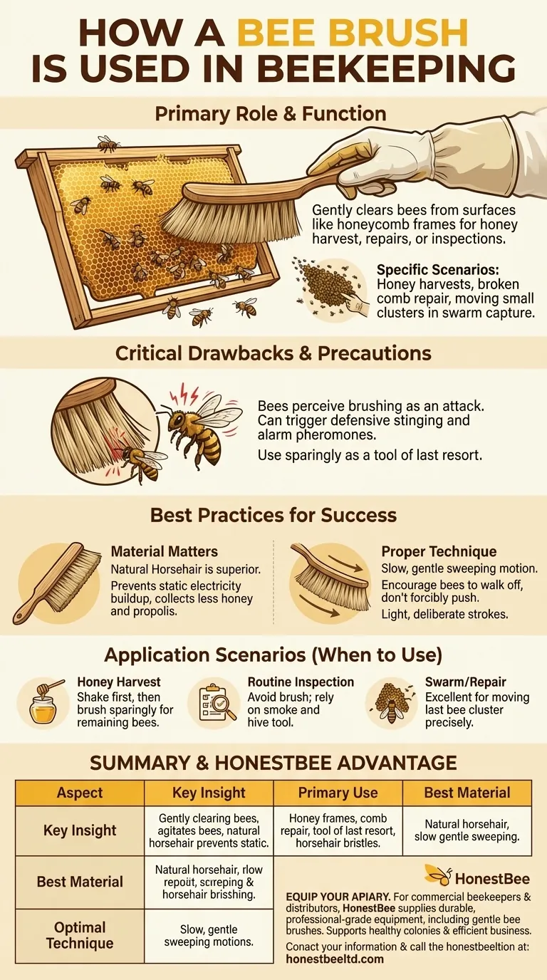 養蜂においてミツバチブラシはどのように使われますか？あなたの養蜂場で穏やかなミツバチの扱い方をマスターしましょう ビジュアルガイド
