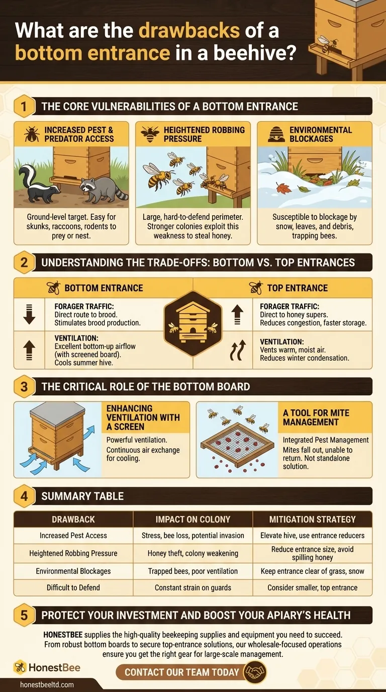 Quels sont les inconvénients d'une entrée inférieure dans une ruche ? Atténuer les risques pour une colonie plus saine Guide Visuel