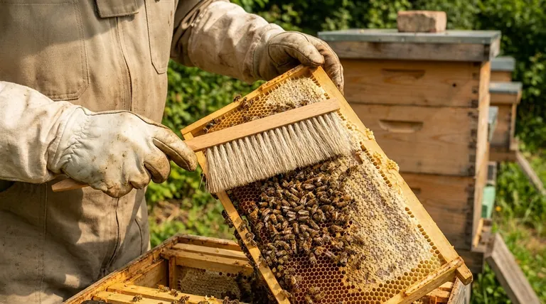 What is the function of a bee brush in beekeeping? Master Gentle Bee Handling for Hive Success