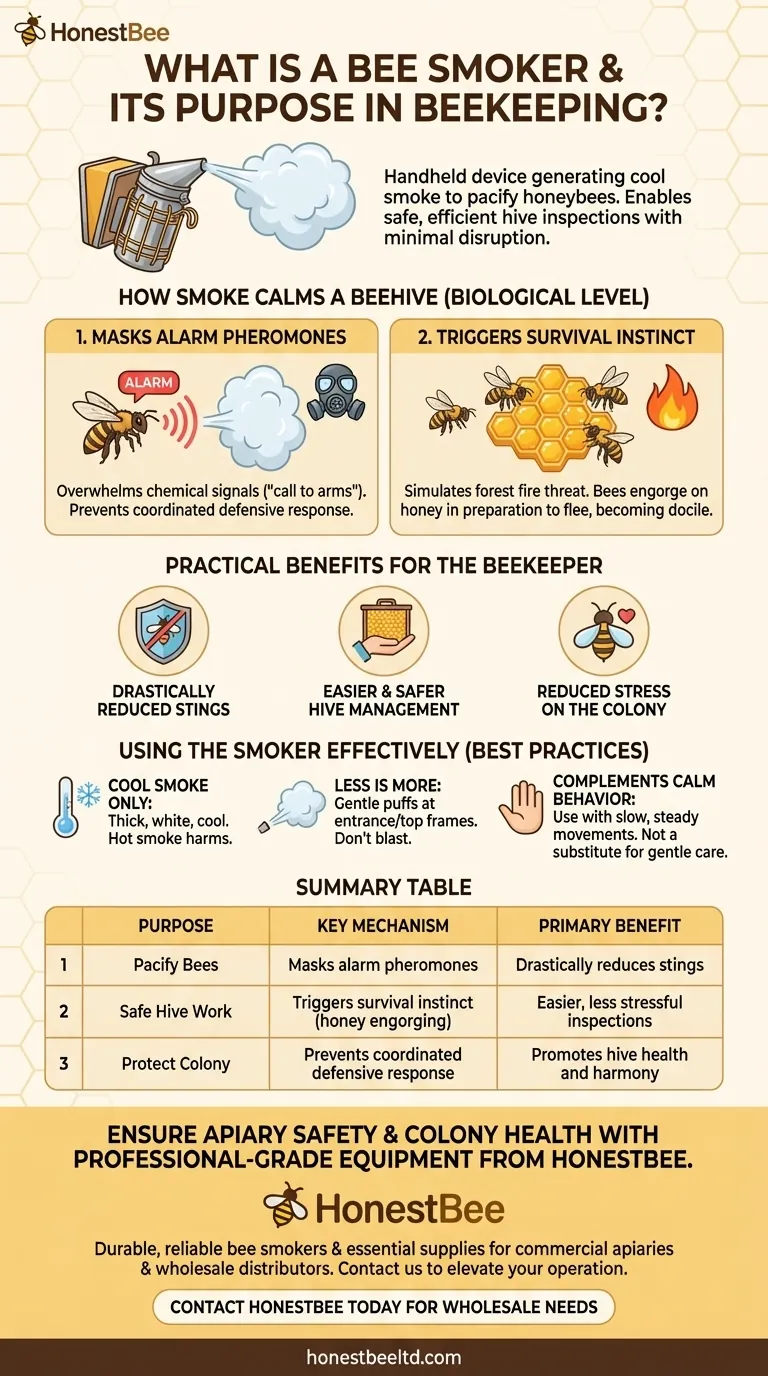 Cos'è un affumicatore per api e qual è il suo scopo nell'apicoltura? Ottenere ispezioni dell'alveare calme e sicure Guida Visiva