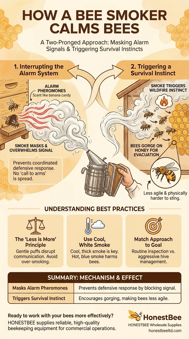 蜂箱熏烟器如何使蜜蜂平静下来？利用自然本能，实现更安全的养蜂 图解指南