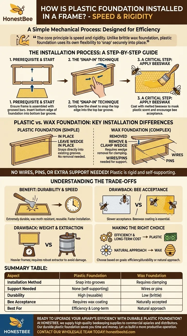 Come si installa il fondello in plastica in un telaio? Una Guida Rapida e a Incastro per Apicoltori Guida Visiva