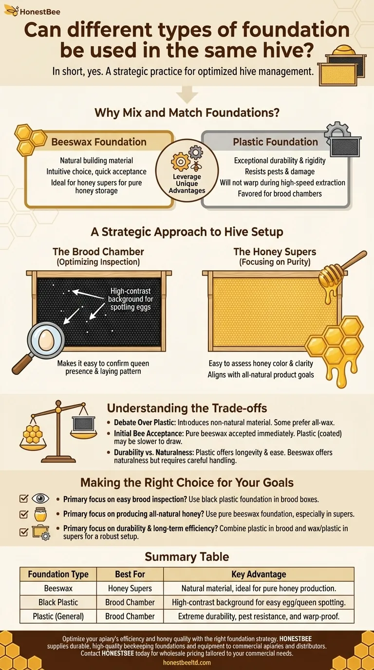 Können verschiedene Arten von Mittelwänden im selben Bienenstock verwendet werden? Ein strategischer Leitfaden für Imker Visuelle Anleitung