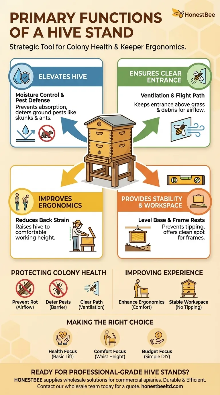 Каковы основные функции подставки для улья в пчеловодстве? Важно для здоровья колонии и комфорта пчеловода Визуальное руководство