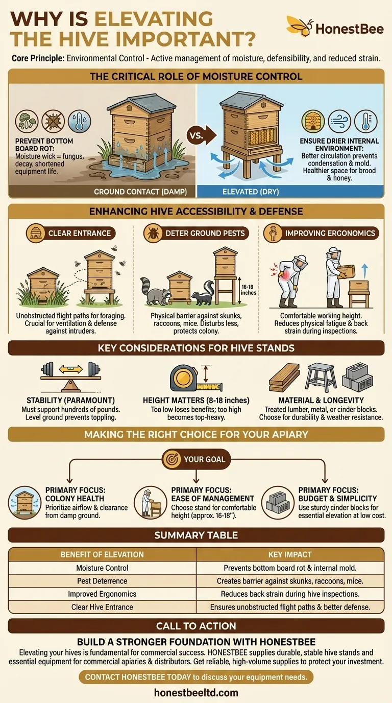 Perché è importante elevare l'arnia? Un Semplice Passo per una Colonia più Sana e Produttiva Guida Visiva