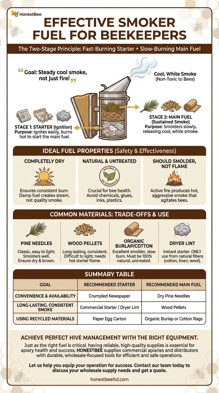 What types of kindling are recommended for lighting a smoker? A Beekeeper's Guide to Safe, Effective Smoke Visual Guide