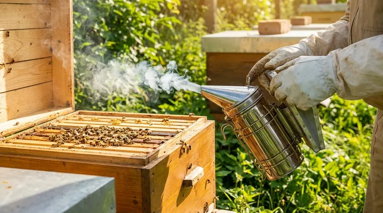 なぜ煙は巣箱の検査中にミツバチを落ち着かせるのでしょうか？より安全な養蜂の秘密を解き明かす
