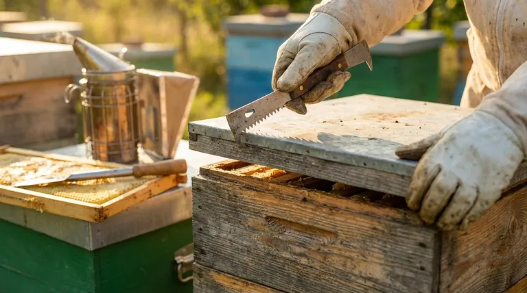 ما هو استخدام أداة الخلية ذات الشوكة؟ الأداة الأساسية متعددة الاستخدامات لكل مربي نحل