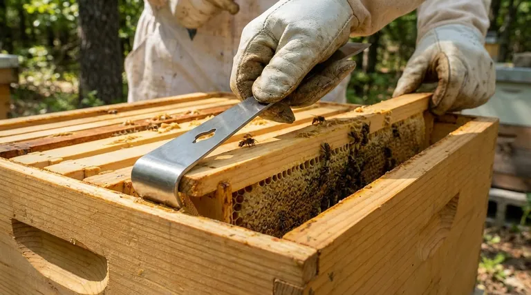 使用蜂具提起蜂框的正确方法是什么?掌握让蜂群平静的技术