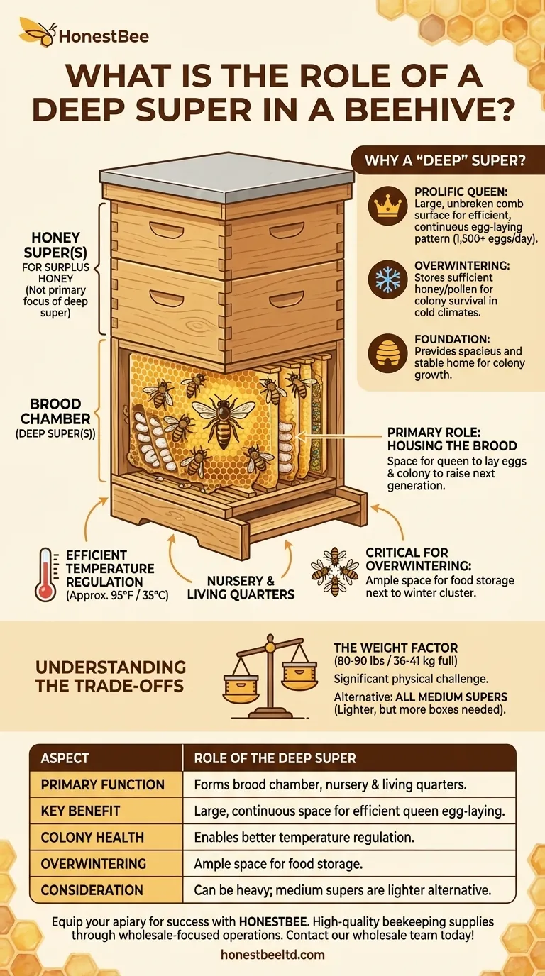 ما هو دور الصندوق العميق (deep super) في خلية النحل؟ أساس مستعمرة مزدهرة دليل مرئي
