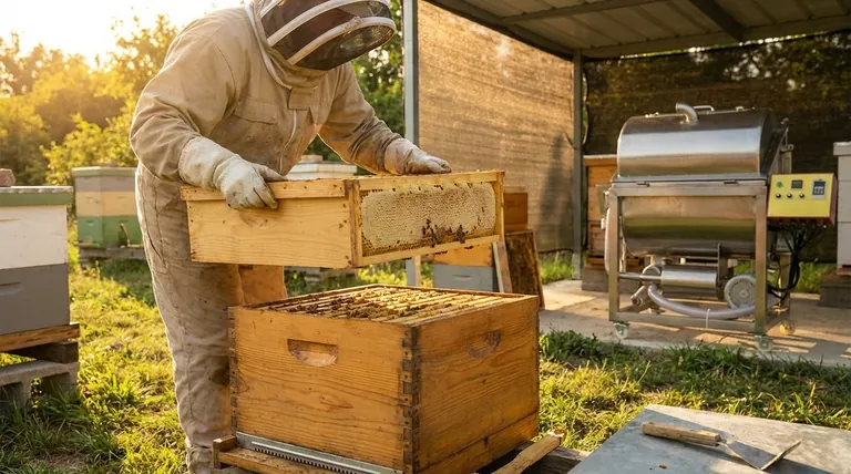 为什么建议使用中型或浅型巢箱来储存蜂蜜?关键因素是重量和安全