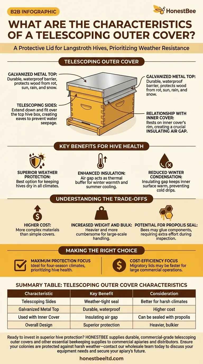 Quali sono le caratteristiche di un coperchio esterno telescopico? Essenziale per una protezione superiore dell'arnia. Guida Visiva