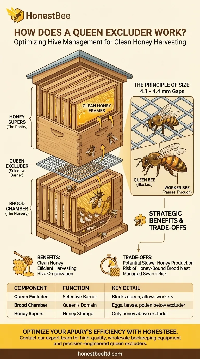 How does a queen excluder physically work? Master Hive Management for Cleaner Harvests Visual Guide