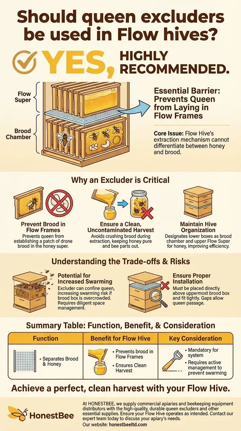 Should queen excluders be used in Flow hives? A Critical Guide for a Clean Harvest Visual Guide