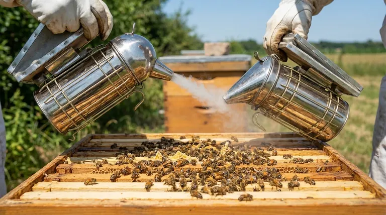 煙は巣箱の検査中にミツバチの行動にどのように影響しますか？より安全な検査のために燻煙器を使いこなしましょう