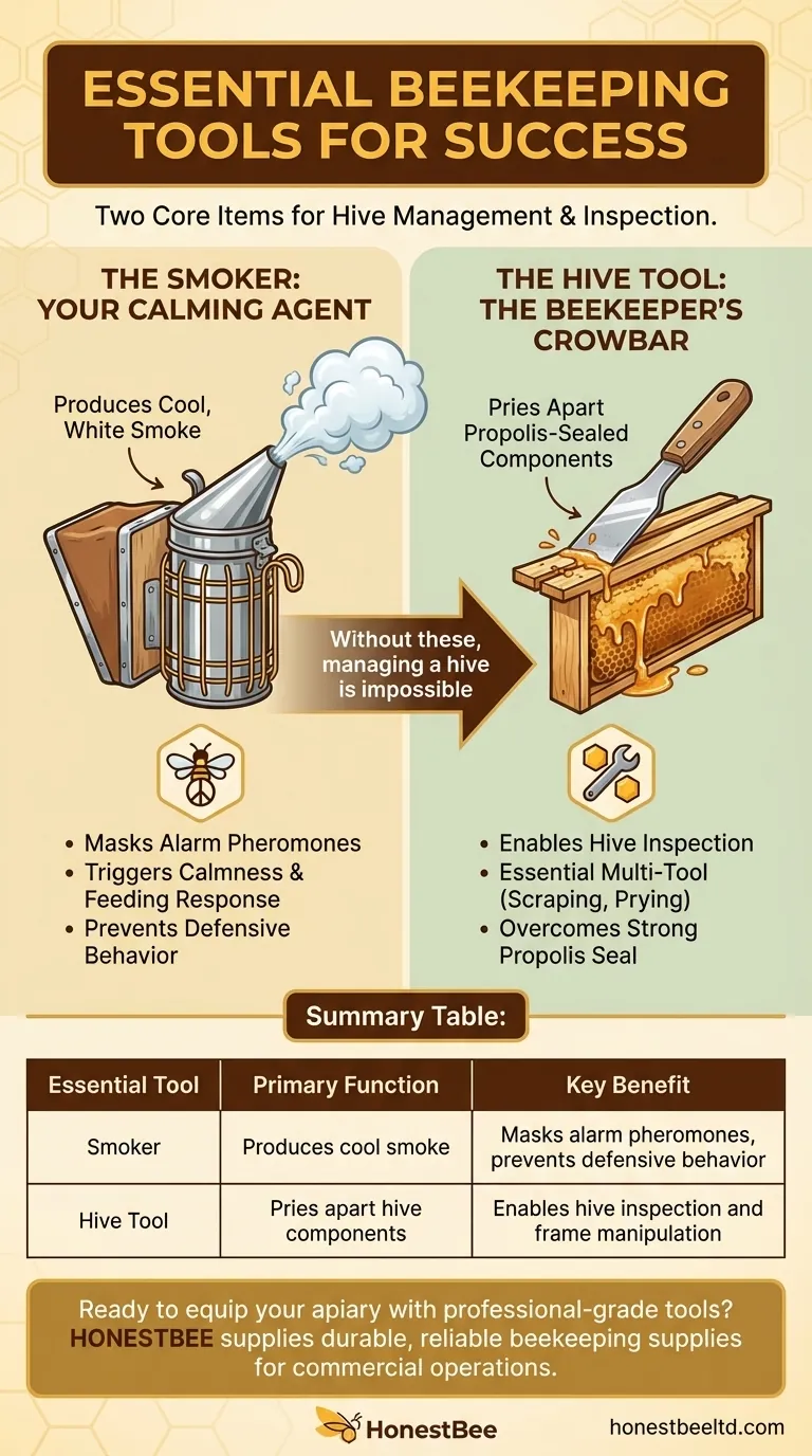 꿀벌을 기르는 데 필요한 두 가지 필수 도구는 무엇인가요? 자신 있게 양봉 여정을 시작하세요 시각적 가이드