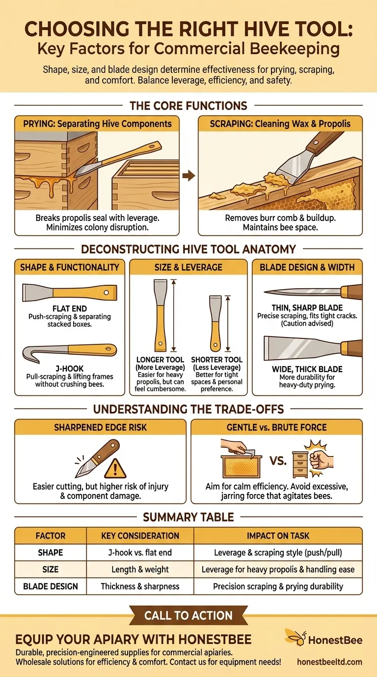 Quali fattori considerare nella scelta di un attrezzo per arnia? Scegli lo strumento giusto per il tuo apiario Guida Visiva