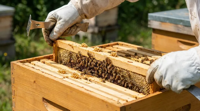Perché è importante tenere la leva per arnie in mano mentre si sollevano i telaini? Padroneggiare ispezioni fluide e sicure