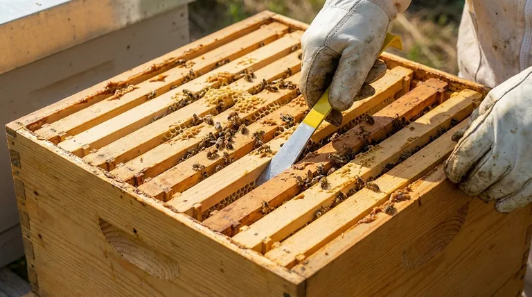 벌을 찌그러뜨리지 않으려면 벌통 안에서 프레임을 어떻게 재조립해야 할까요? 부드럽고 벌에게 안전한 기술을 익히세요