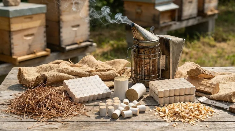 Quels matériaux peuvent être utilisés comme combustible pour enfumoir ? Choisissez le combustible le plus sûr pour des ruches calmes et saines
