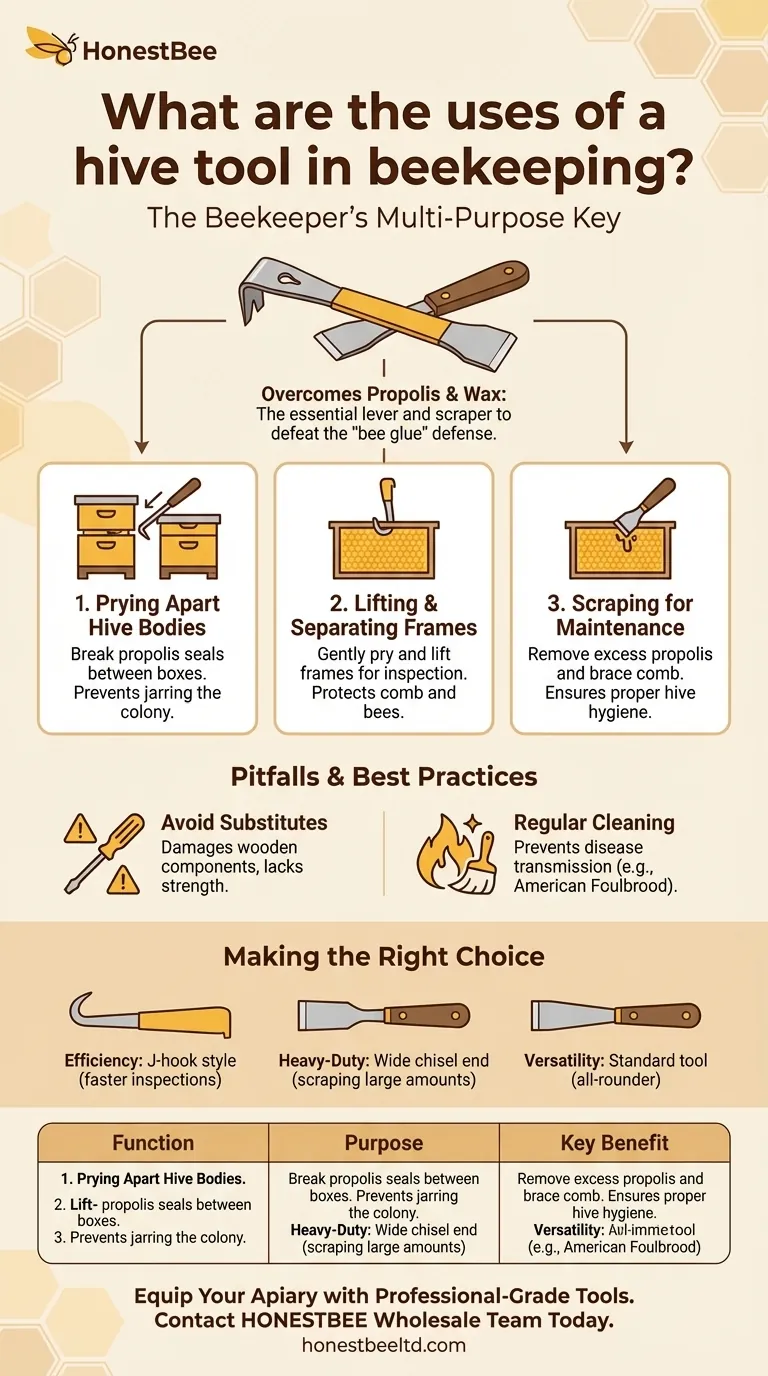 Quali sono gli usi di un attrezzo per alveare nell'apicoltura? La chiave essenziale multiuso per il tuo apiario Guida Visiva