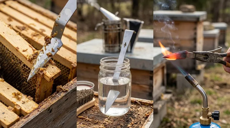 How can a hive tool be cleaned? Master Quick Field Cleaning vs. Deep Sterilization