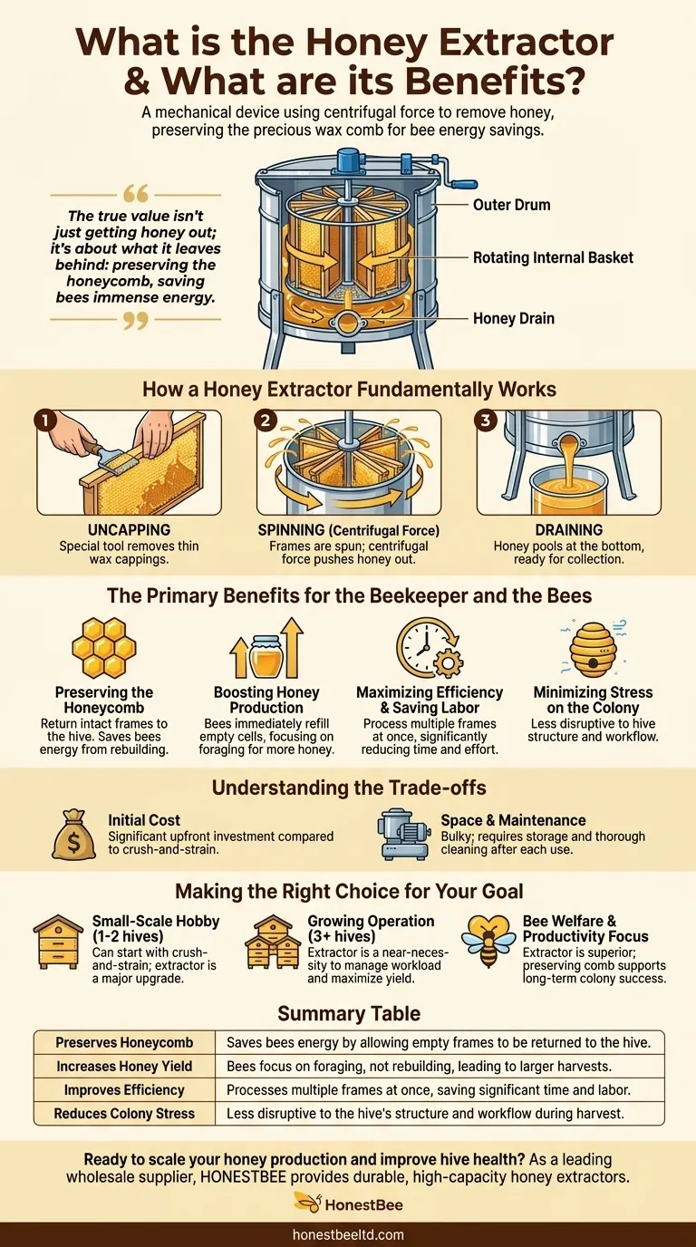 What is a honey extractor and its benefits? Boost Hive Health & Honey Yields Visual Guide