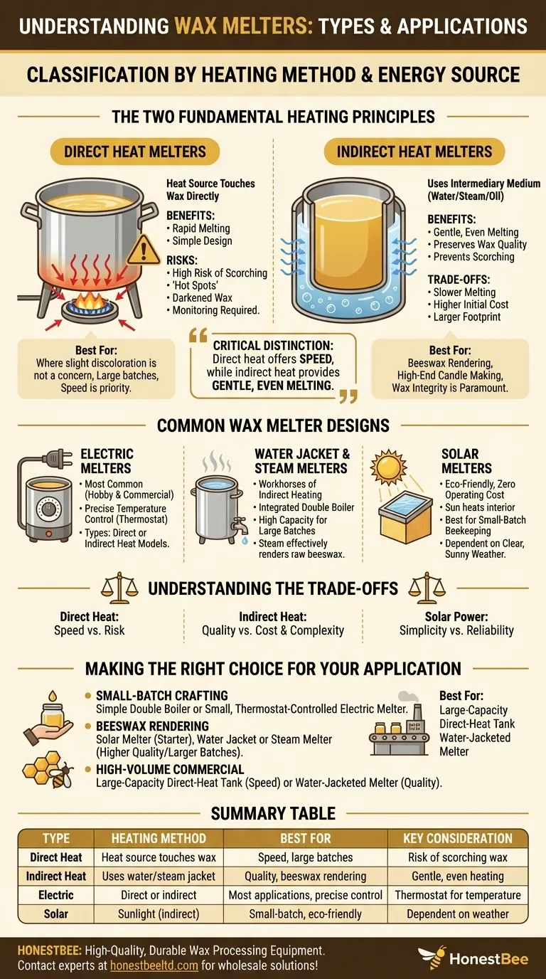 What are the main types of wax melters? Choose the Right Heating Method for Your Needs Visual Guide