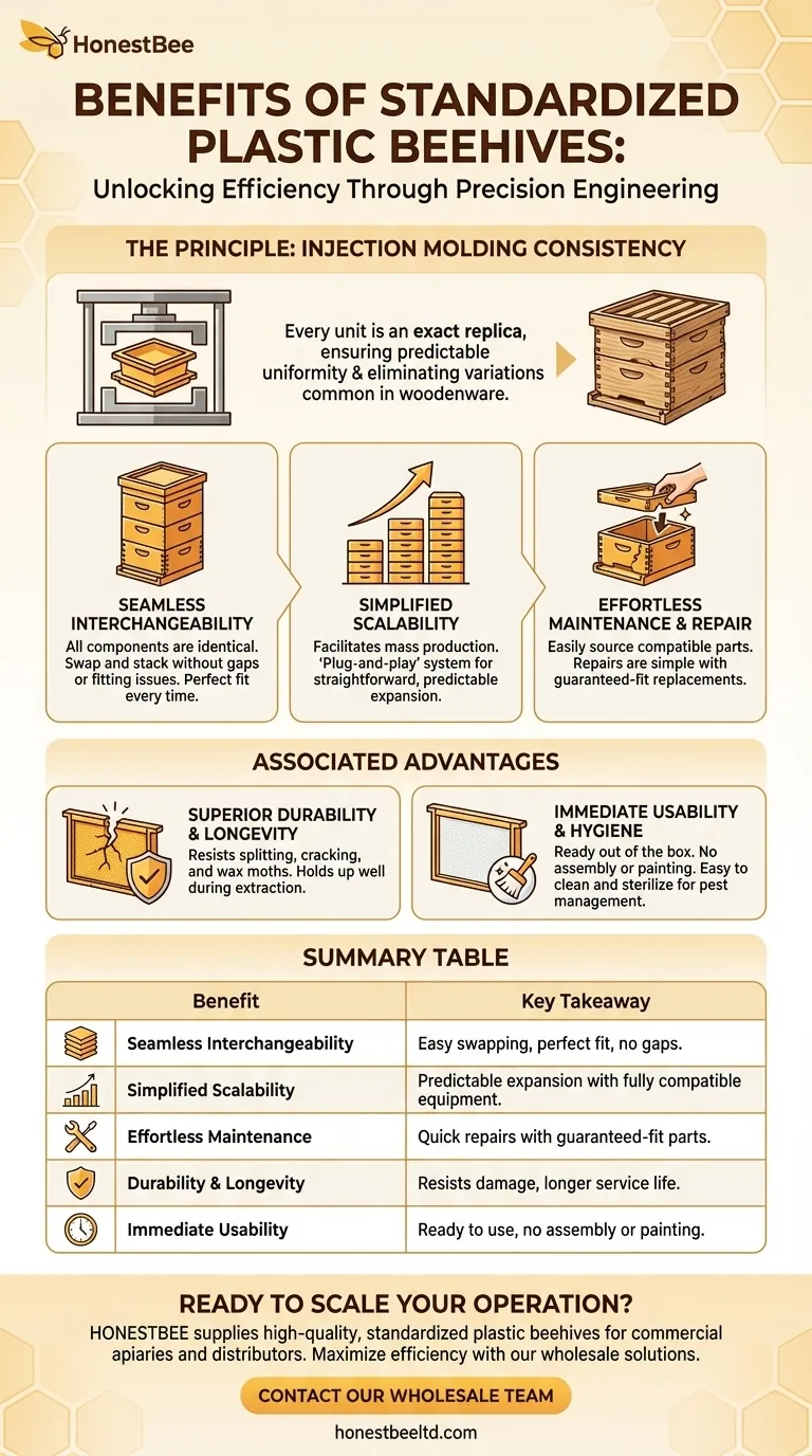 What are the benefits of the standardized specifications of plastic beehives? Unlock Unmatched Hive Management Efficiency Visual Guide