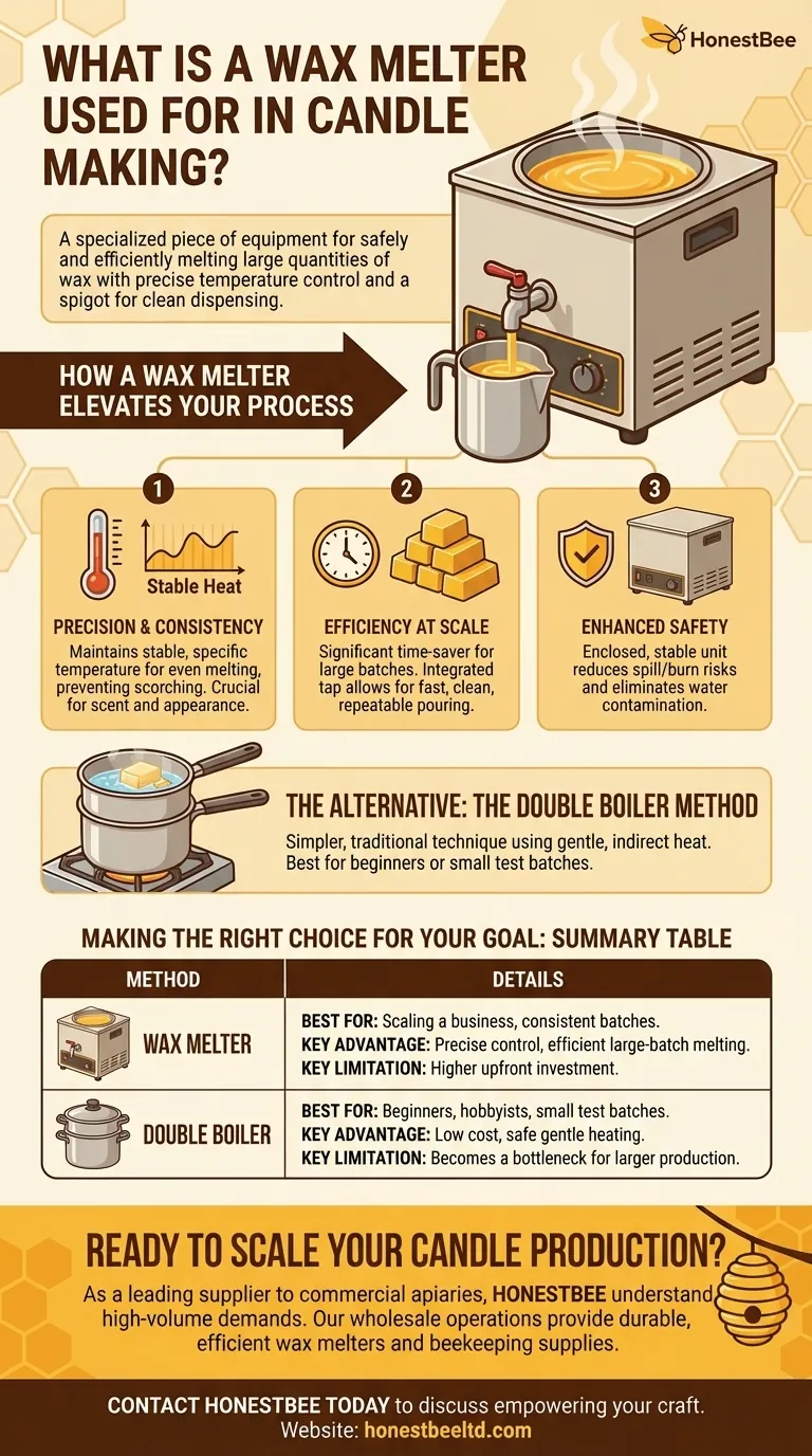 What is a wax melter used for in candle making? Achieve Professional, Scalable Production Visual Guide