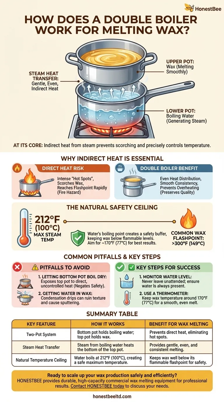 How does a double boiler work for melting wax? Master Safe, Even Melting for Perfect Results Visual Guide