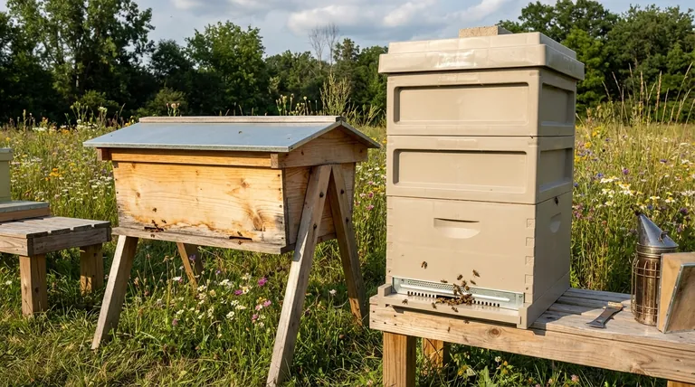 양봉업자가 벌통을 위해 선택할 수 있는 주요 재료는 무엇인가요? 양봉장을 위한 목재 대 플라스틱