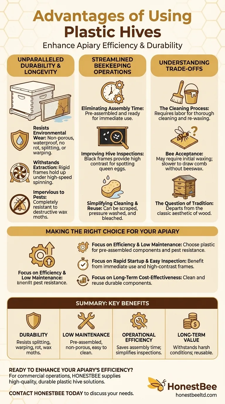 플라스틱 벌통 사용의 장점은 무엇인가요? 양봉 효율성 및 내구성 향상 시각적 가이드