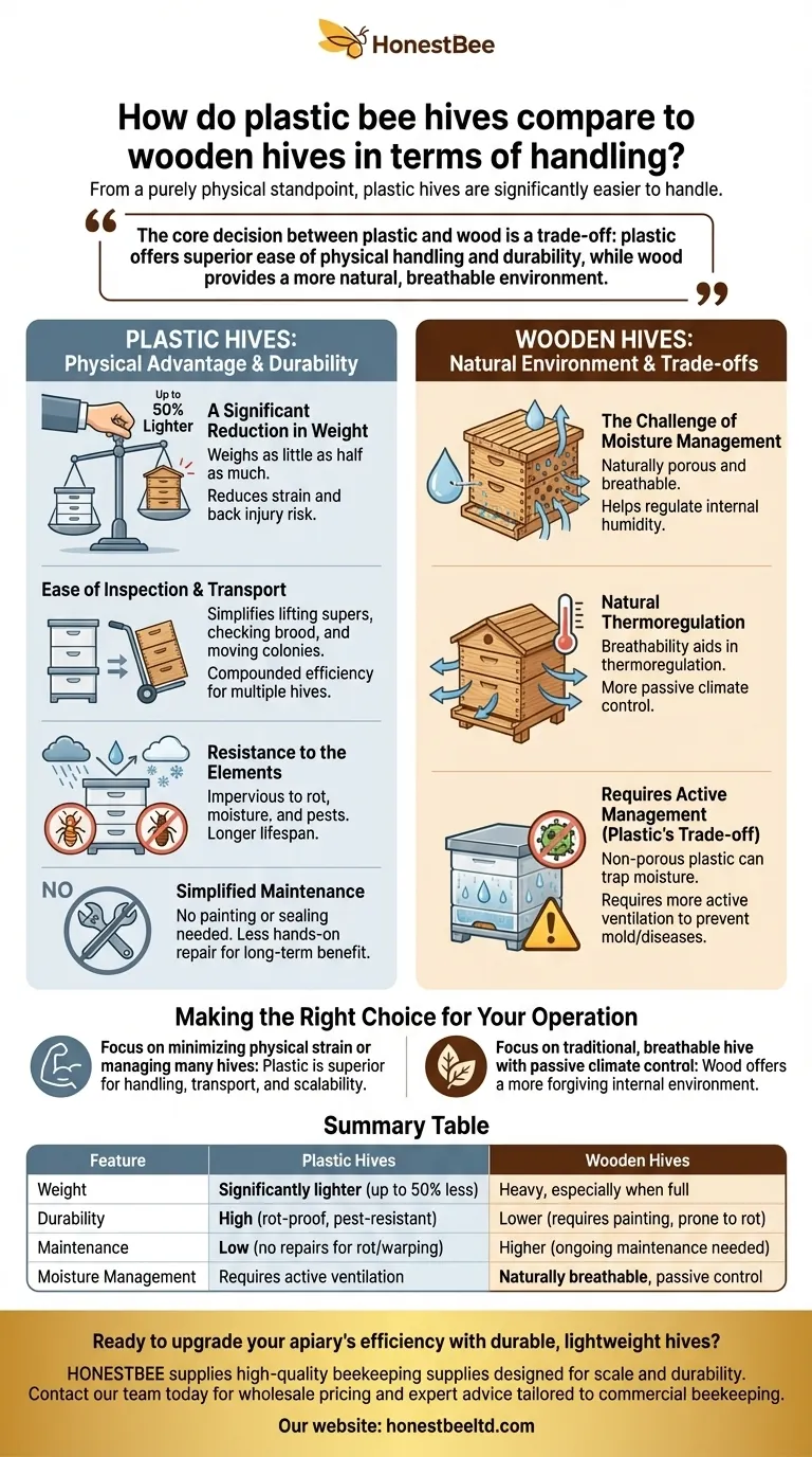 How do plastic bee hives compare to wooden hives in handling? Reduce Strain & Boost Efficiency Visual Guide