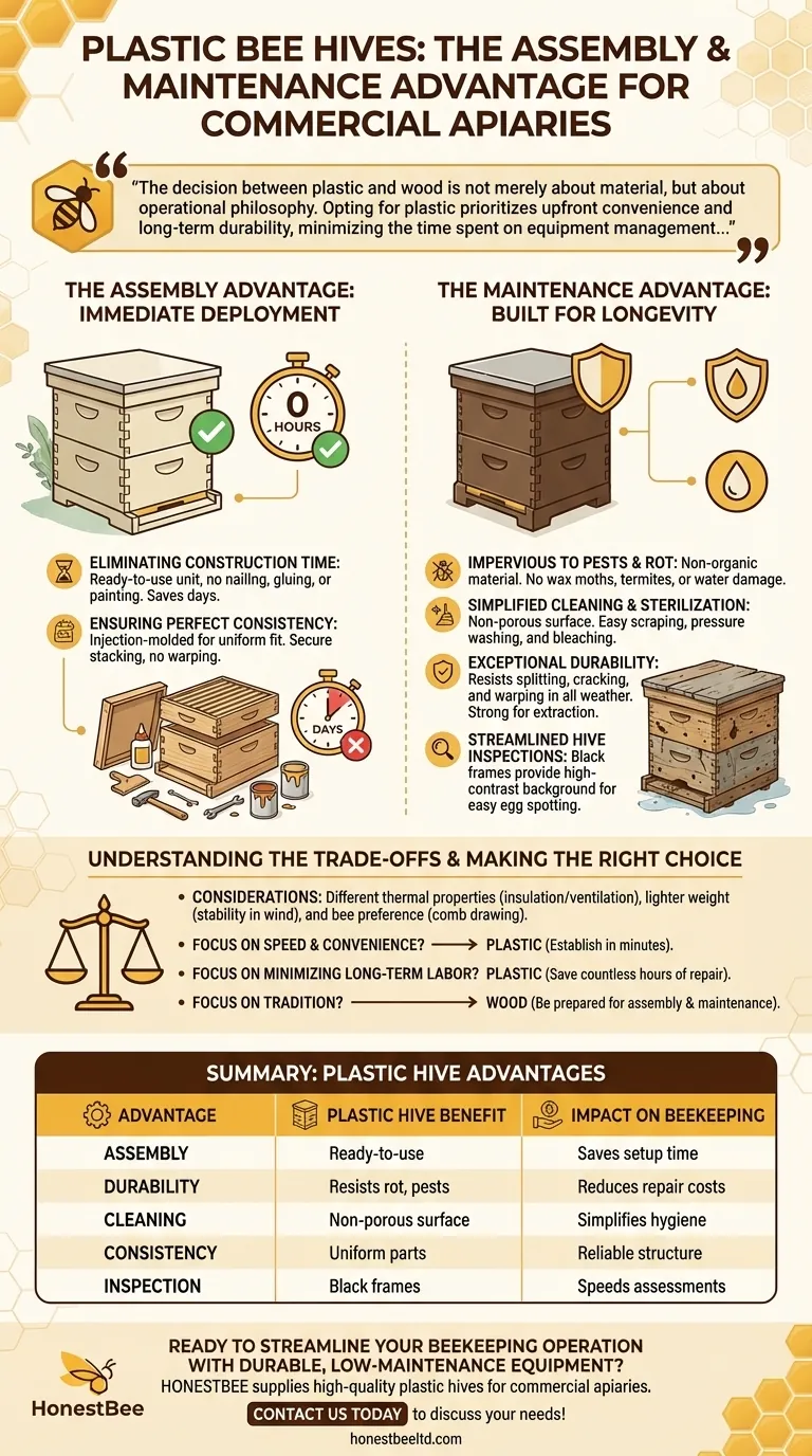 What are the advantages of plastic bee hives in assembly and maintenance? Maximize Apiary Efficiency Visual Guide